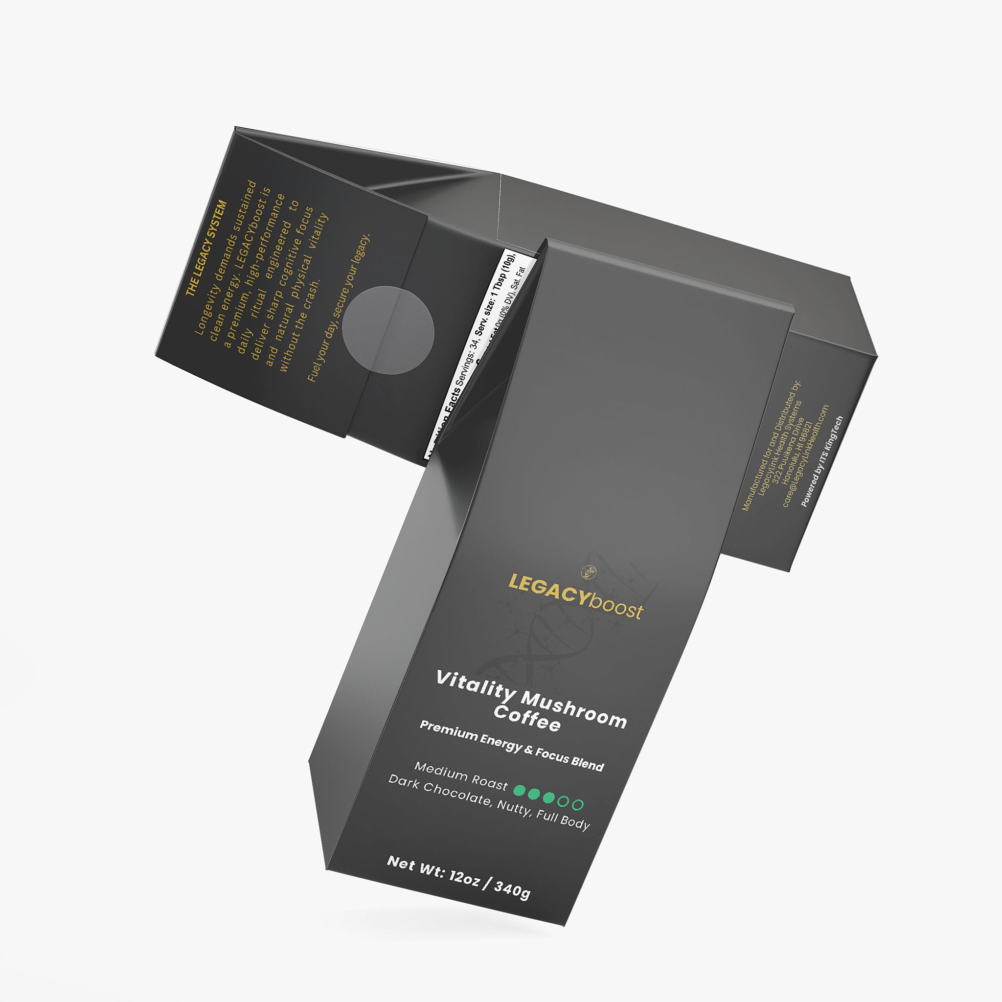 LEGACYboost Vitality Mushroom Coffee (Medium Roast)