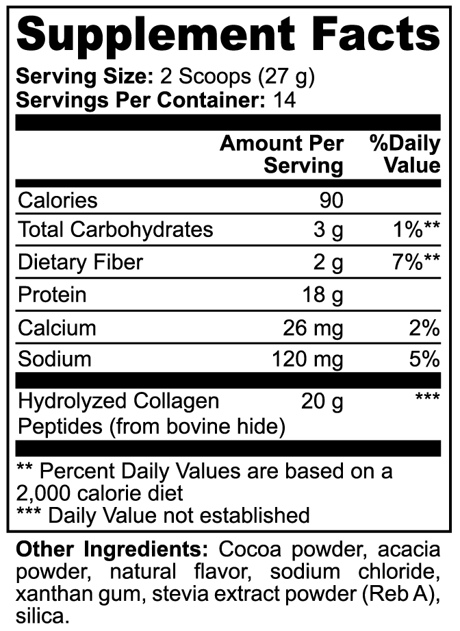 LEGACYrepair Grass-Fed Collagen Peptides (Chocolate)